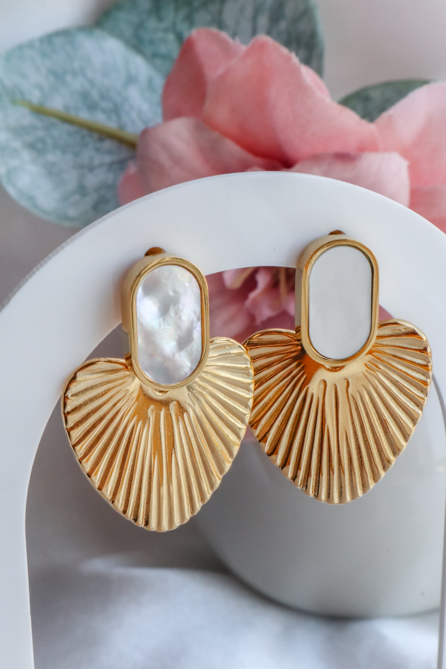 Brincos Golden Heart