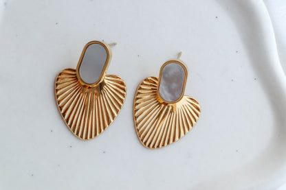 Brincos Golden Heart