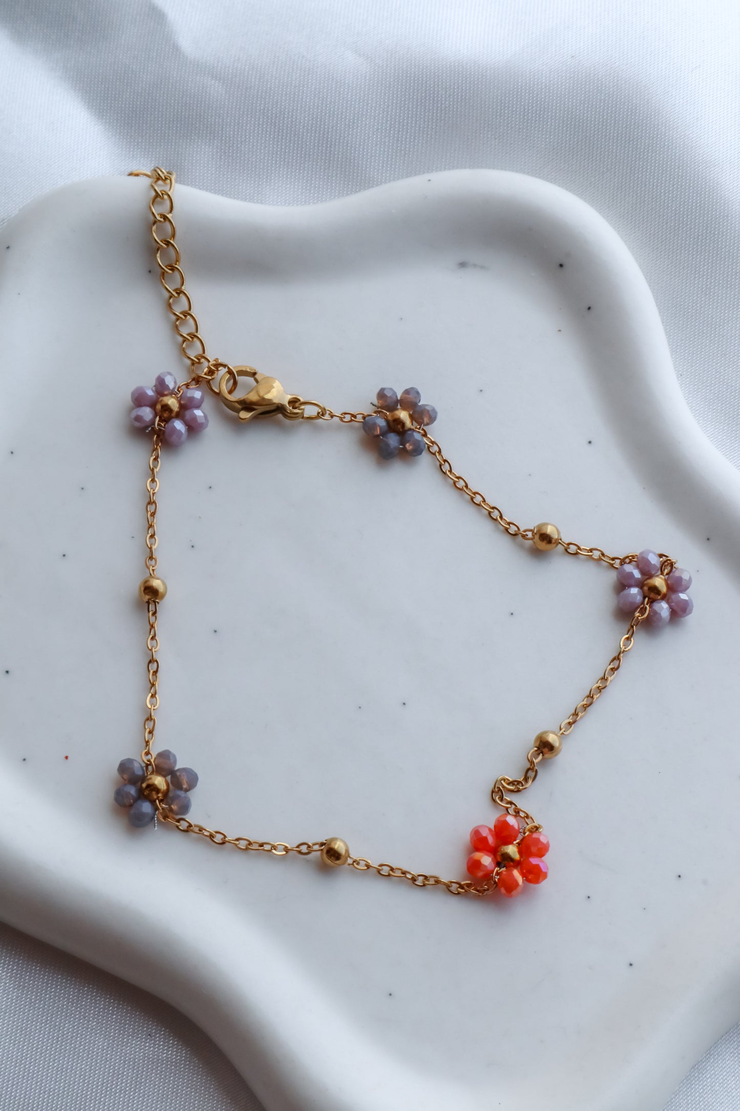 Pulseira Tornozelo Flowers